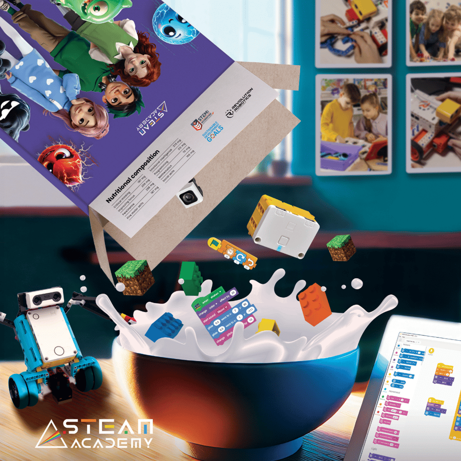 STEAM Academy Digital Cereal-box